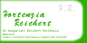 hortenzia reichert business card